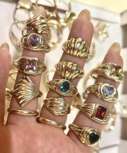 Anillos de oro 10k criollo