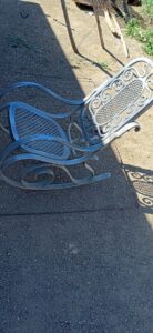 Un sillon de aluminio