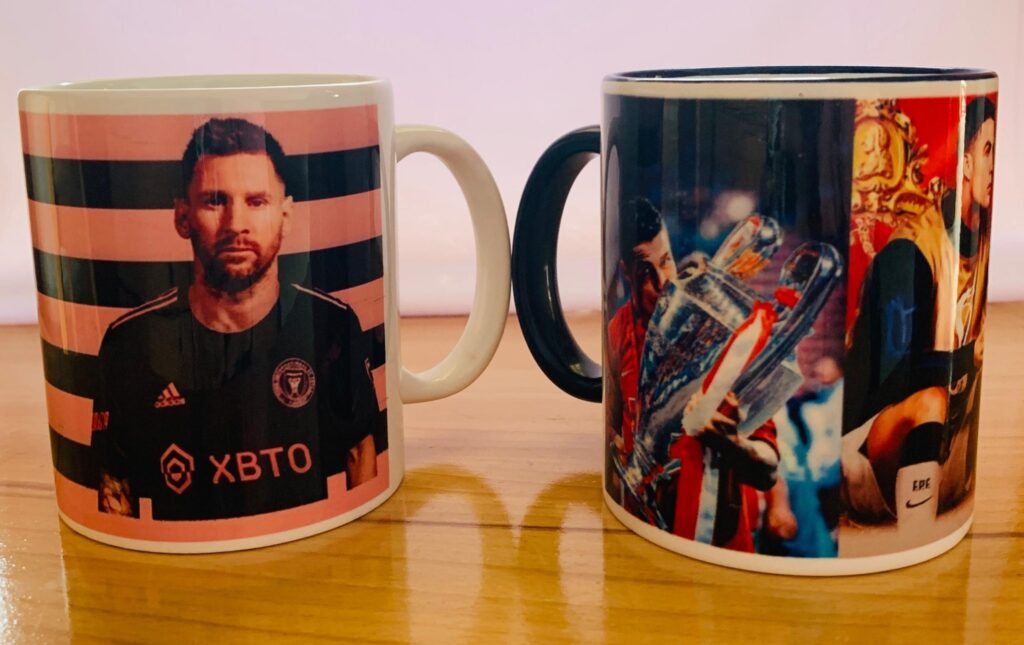 Jarras personalizadas sobre futbool